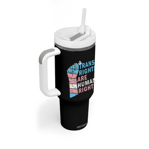 Trans Rights Are Human Rights Tumbler With Handle Christmas LGBTQ Supporter Gift TS12 Print Your Wear