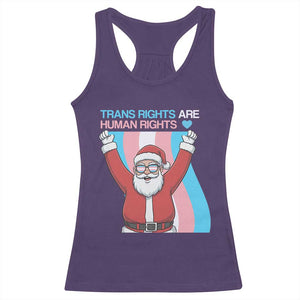 Christmas Trans Rights Are Human Rights Racerback Tank Top LGBTQ Advocate TS12 Purple Print Your Wear