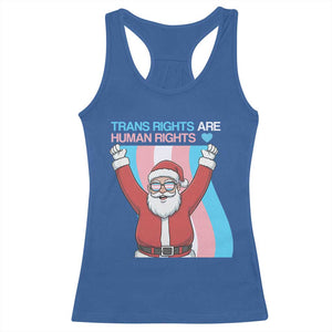 Christmas Trans Rights Are Human Rights Racerback Tank Top LGBTQ Advocate TS12 Royal Blue Print Your Wear
