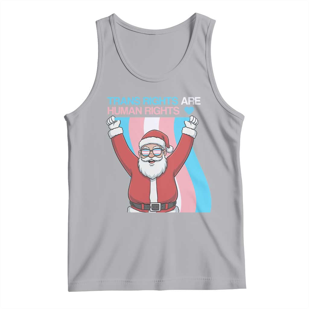 Christmas Trans Rights Are Human Rights Tank Top LGBTQ Advocate TS12 Athletic Heather Print Your Wear