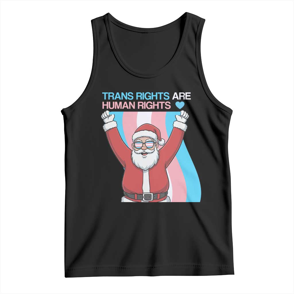 Christmas Trans Rights Are Human Rights Tank Top LGBTQ Advocate TS12 Black Print Your Wear