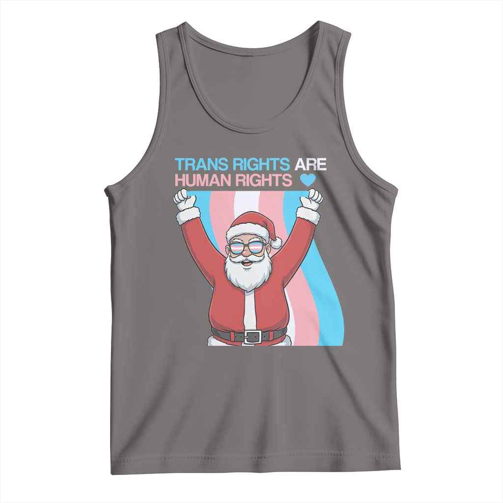 Christmas Trans Rights Are Human Rights Tank Top LGBTQ Advocate TS12 Deep Heather Print Your Wear