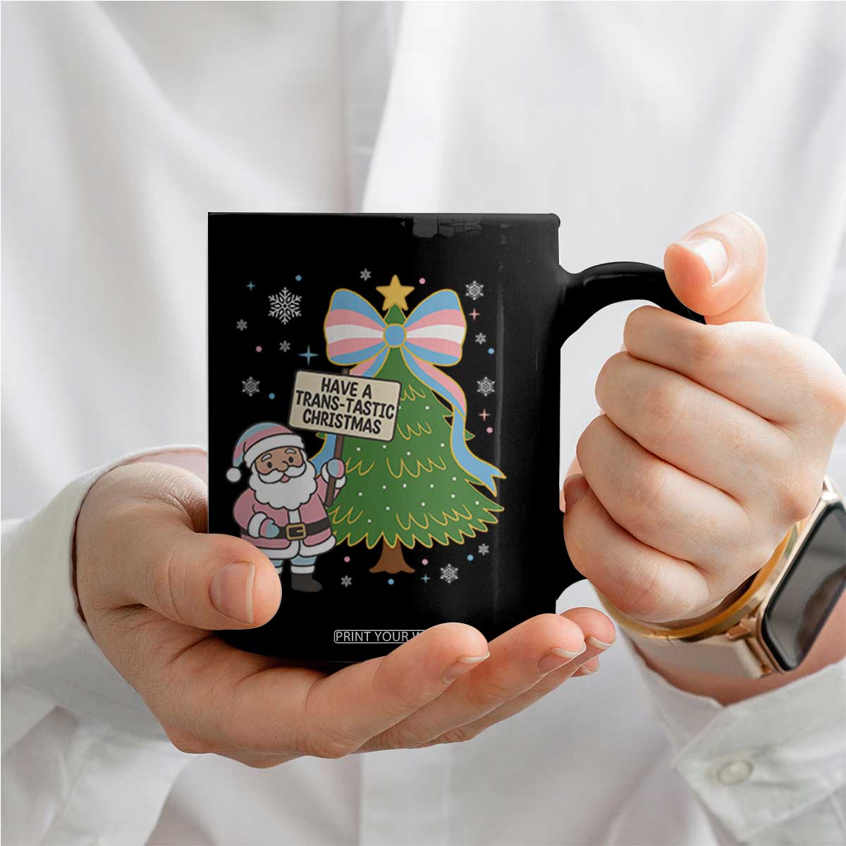 Have A Trans Tastic Christmas Coffee Mug Transgender Pride TS12 Print Your Wear