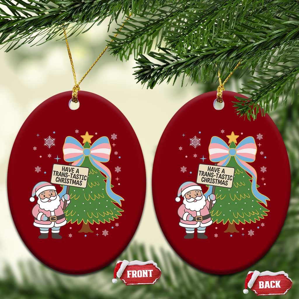 Have A Trans Tastic Christmas Ceramic Ornament Transgender Pride TS12 Print Your Wear