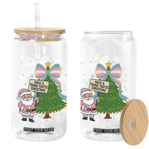 Have A Trans Tastic Christmas Glass Can Transgender Pride TS12 Print Your Wear