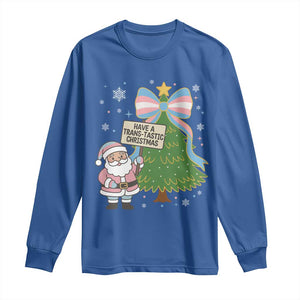 Have A Trans Tastic Christmas Long Sleeve Shirt Transgender Pride TS12 Royal Blue Print Your Wear