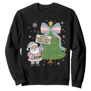Have A Trans Tastic Christmas Sweatshirt Transgender Pride TS12 Black Print Your Wear