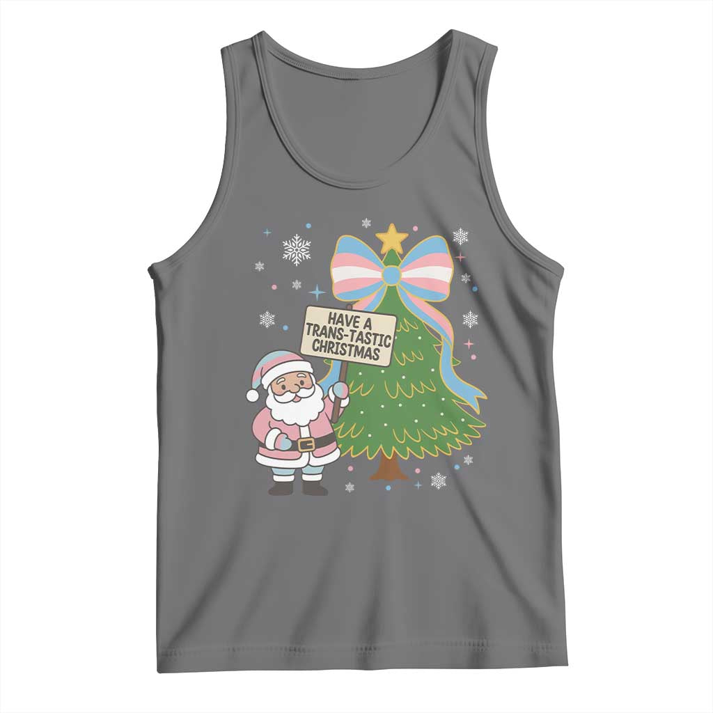 Have A Trans Tastic Christmas Tank Top Transgender Pride TS12 Black Heather Print Your Wear