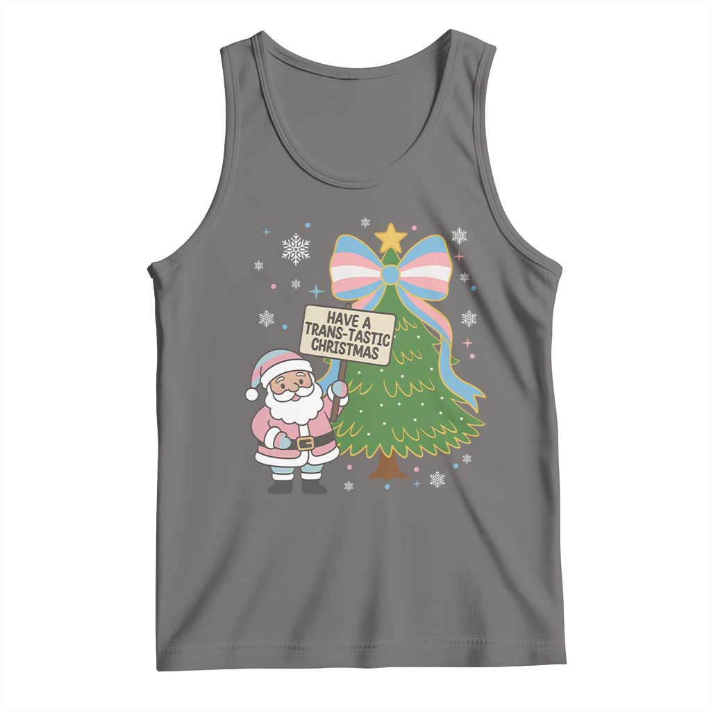 Have A Trans Tastic Christmas Tank Top Transgender Pride TS12 Deep Heather Print Your Wear