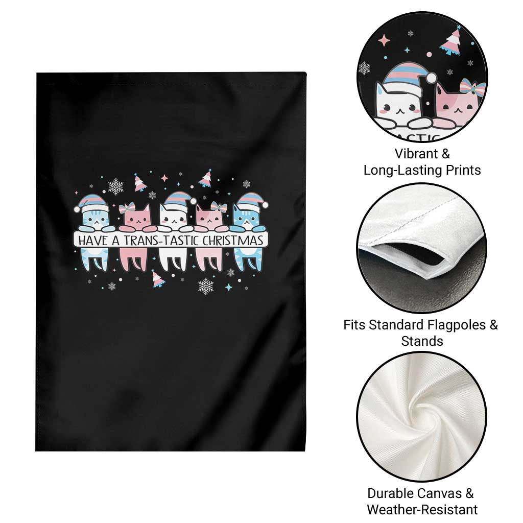 Have A Trans Tastic Christmas Gift Garden Flag LGBTQ Cat Lover TS12 Print Your Wear