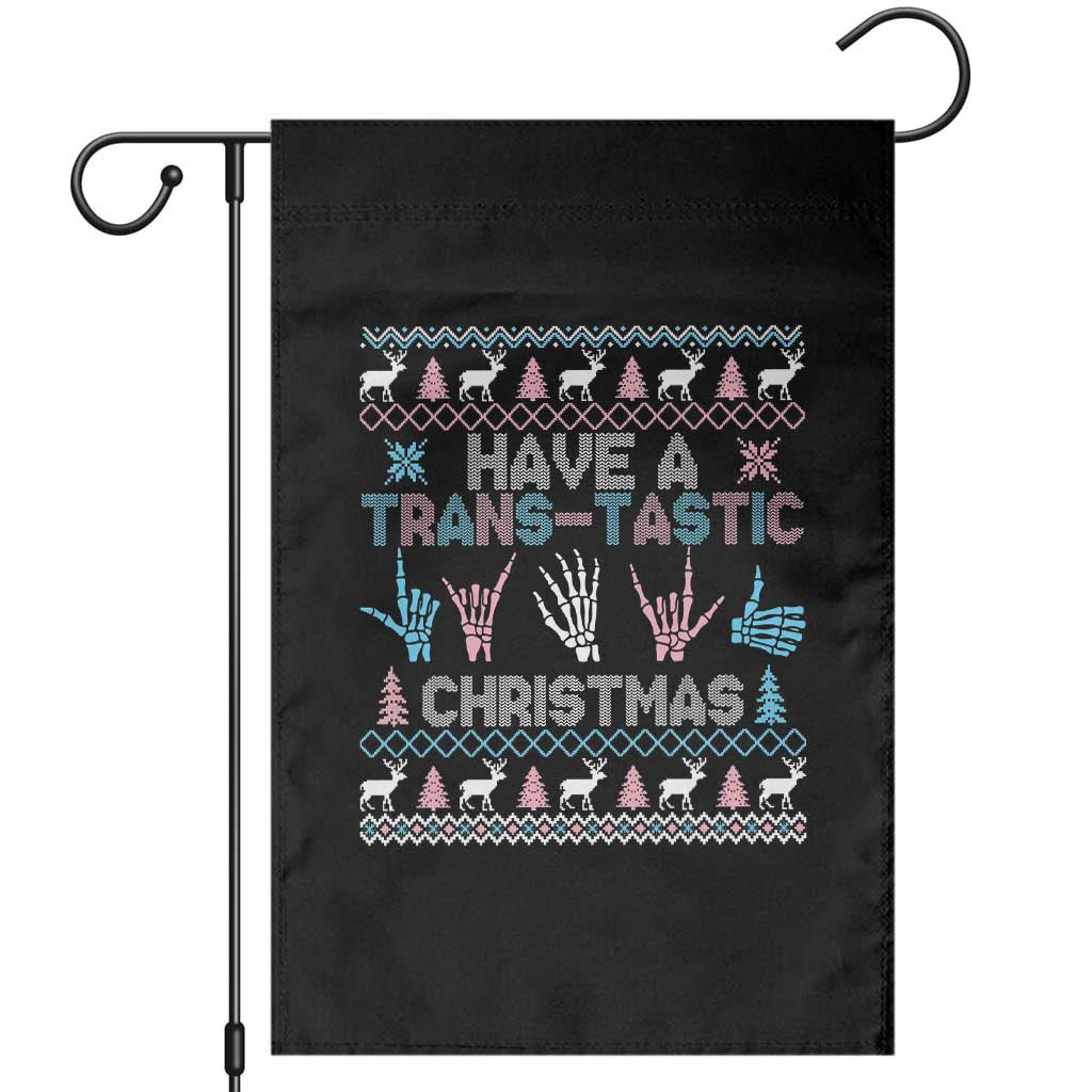 LGBTQ Trans Pride Garden Flag Have A Trans Tastic Ugly Christmas Gift TS12 Black Print Your Wear