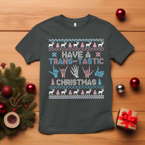LGBTQ Trans Pride T Shirt Have A Trans Tastic Ugly Christmas Gift TS12 Dark Heather Print Your Wear