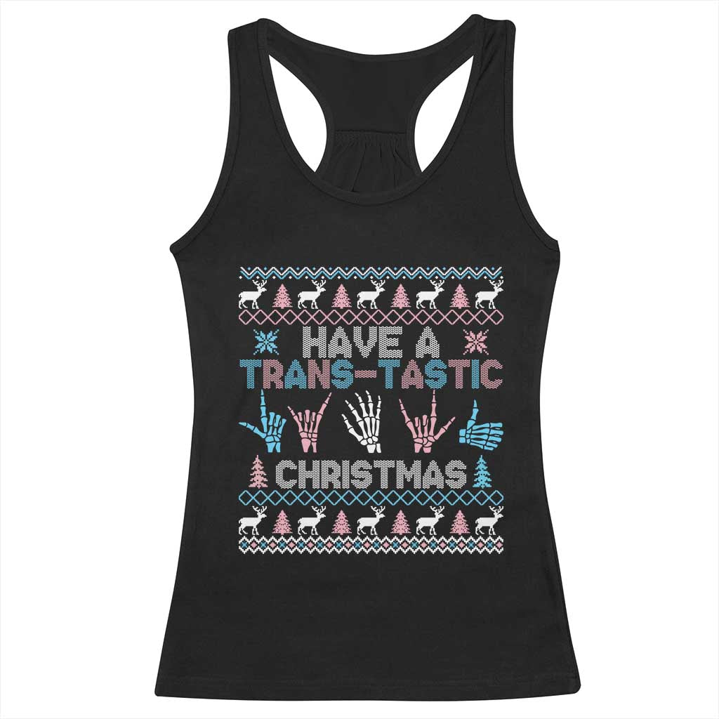 LGBTQ Trans Pride Racerback Tank Top Have A Trans Tastic Ugly Christmas Gift TS12 Black Print Your Wear
