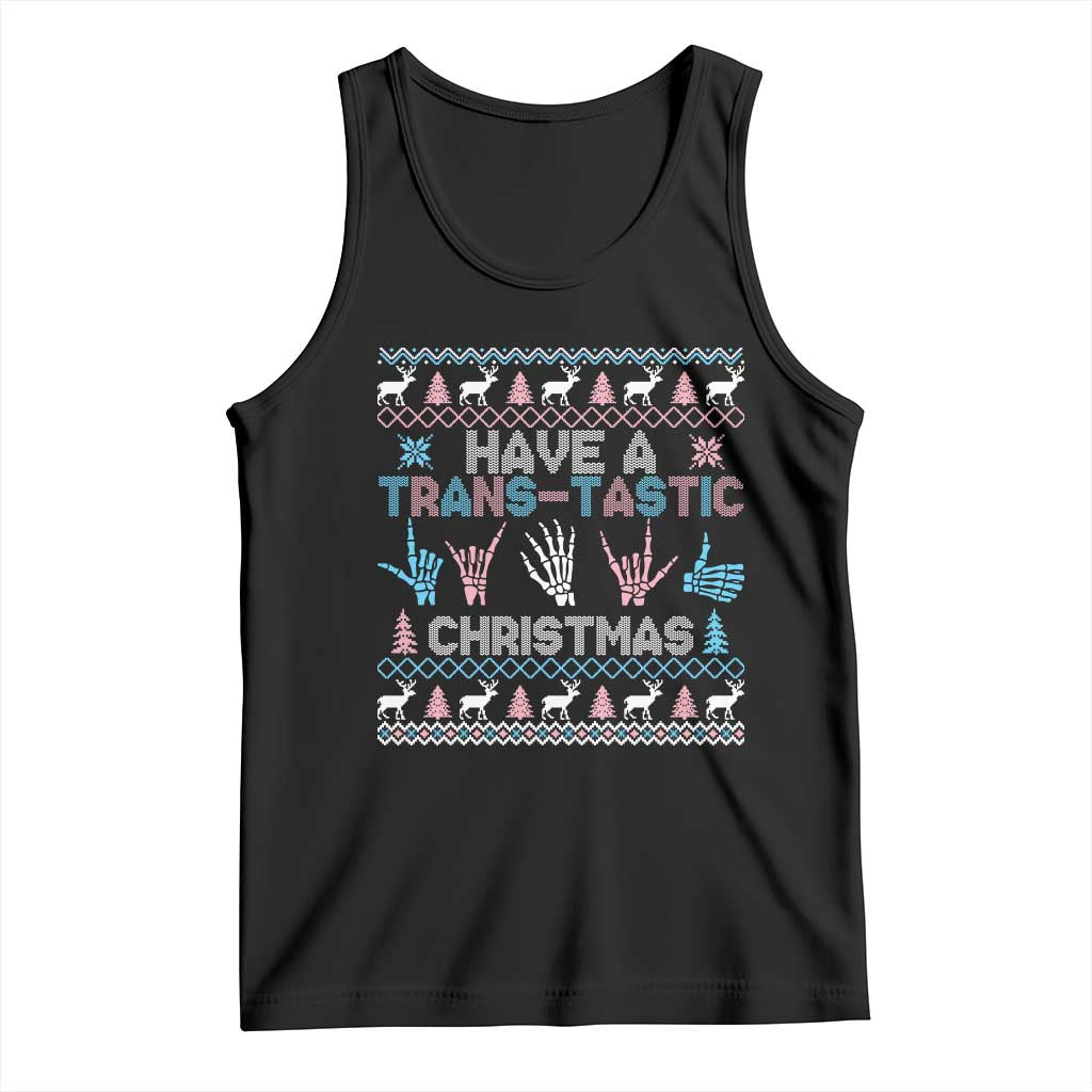 LGBTQ Trans Pride Tank Top Have A Trans Tastic Ugly Christmas Gift TS12 Black Print Your Wear