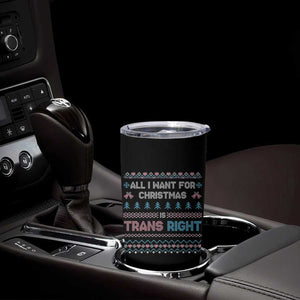 Trans Pride Ugly Xmas Tumbler Cup All I Want For Christmas Is Trans Rights TS12 Print Your Wear