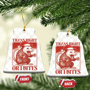 Funny Fierce Opossum Santa Ceramic Ornament Trans Right Or I Bites Christmas Gift TS12 Print Your Wear