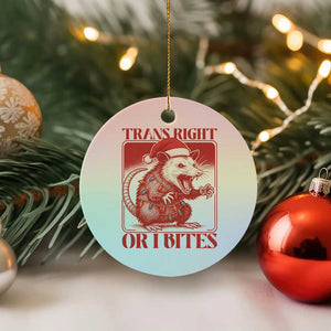 Funny Fierce Opossum Santa Ceramic Ornament Trans Right Or I Bites Christmas Gift TS12 1pc Pastel Print Your Wear