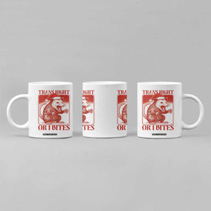 Funny Fierce Opossum Santa Coffee Mug Trans Right Or I Bites Christmas Gift TS12 Print Your Wear