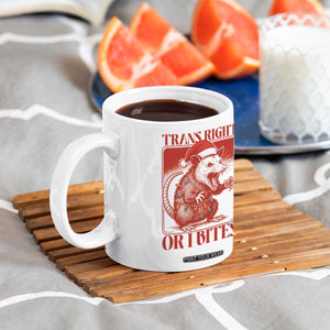 Funny Fierce Opossum Santa Coffee Mug Trans Right Or I Bites Christmas Gift TS12 Print Your Wear