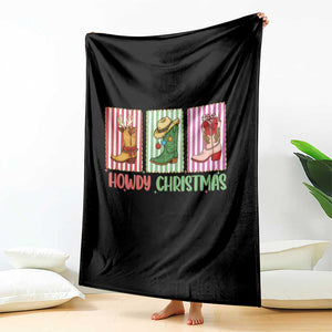 Howdy Christmas Cowboy Boots Western Pride Throw Blanket TS12 Print Your Wear