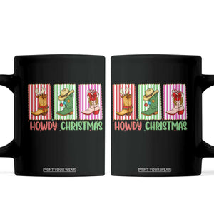 Howdy Christmas Cowboy Boots Western Pride Coffee Mug TS12 Black Print Your Wear
