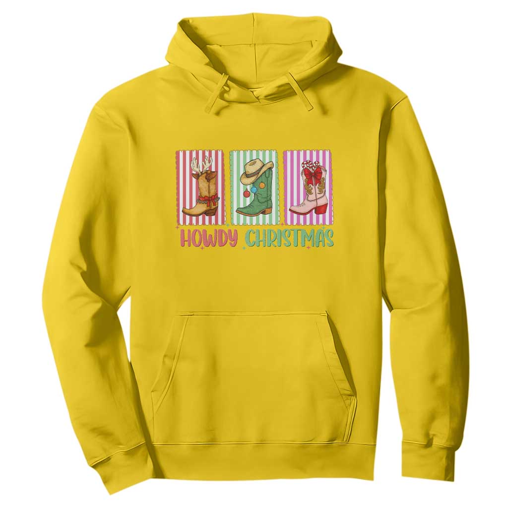 Howdy Christmas Cowboy Boots Western Pride Hoodie TS12 Daisy Print Your Wear