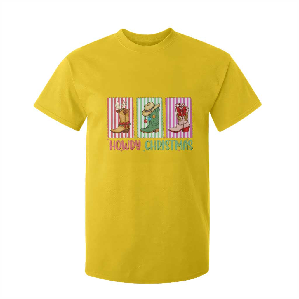 Howdy Christmas Cowboy Boots Western Pride T Shirt For Kid TS12 Daisy Print Your Wear