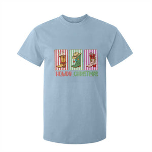 Howdy Christmas Cowboy Boots Western Pride T Shirt For Kid TS12 Light Blue Print Your Wear