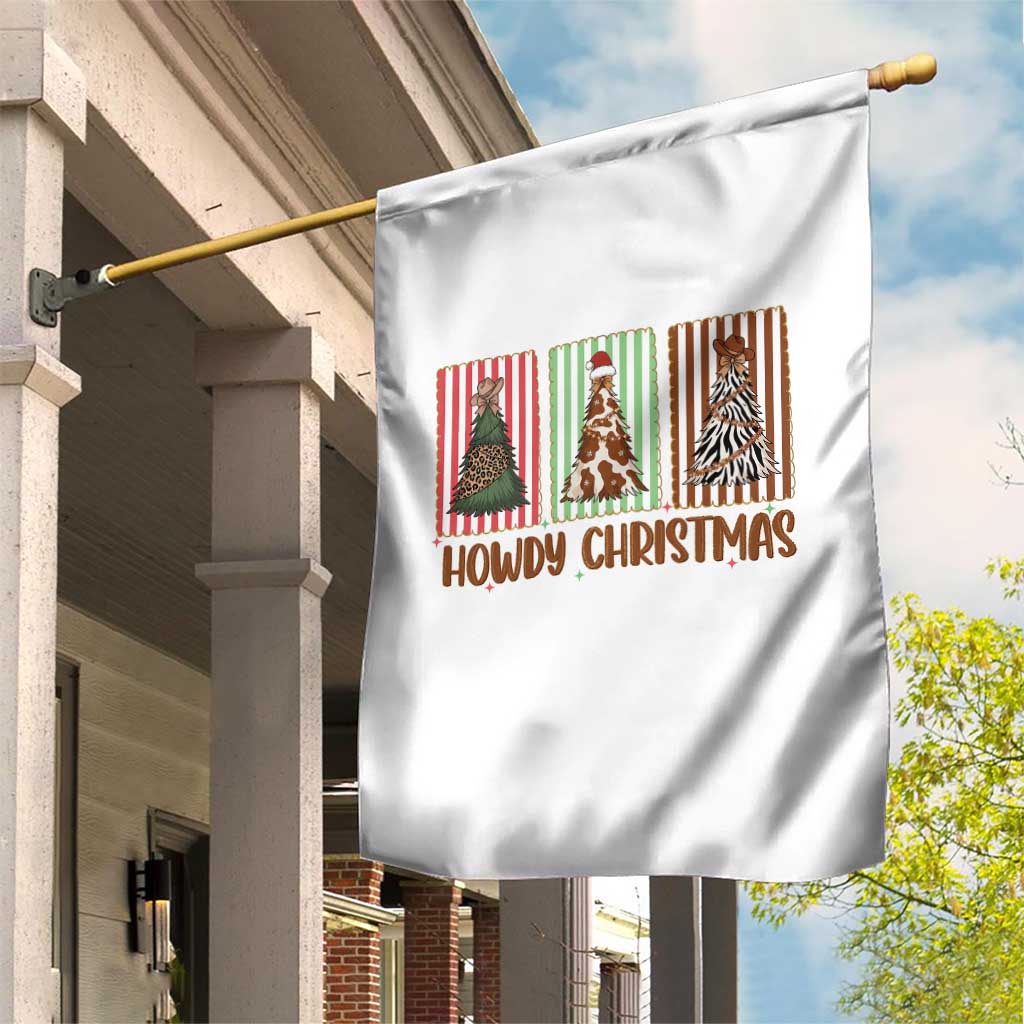 Howdy Christmas Garden Flag Funny Western Xmas Tree Rodeo Fan Gift TS12 Print Your Wear