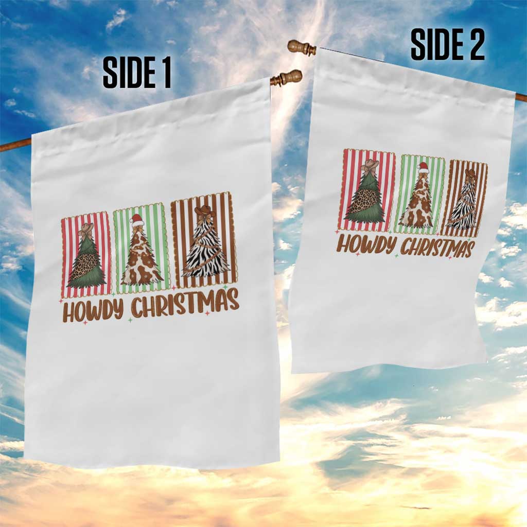 Howdy Christmas Garden Flag Funny Western Xmas Tree Rodeo Fan Gift TS12 Print Your Wear