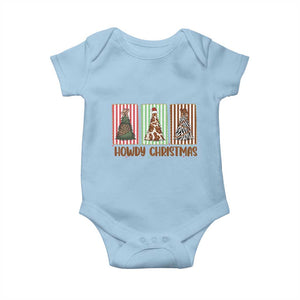 Howdy Christmas Baby Onesie Funny Western Xmas Tree Rodeo Fan Gift TS12 Light Blue Print Your Wear