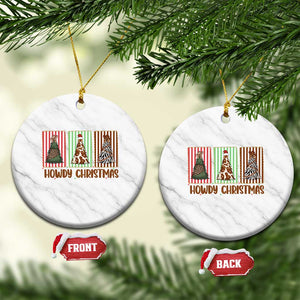 Howdy Christmas Ceramic Ornament Funny Western Xmas Tree Rodeo Fan Gift TS12 1pc White Marble Print Your Wear