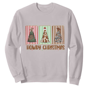 Howdy Christmas Sweatshirt Funny Western Xmas Tree Rodeo Fan Gift TS12 Ice Gray Print Your Wear