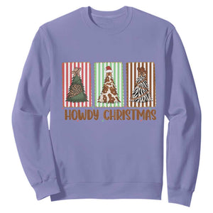 Howdy Christmas Sweatshirt Funny Western Xmas Tree Rodeo Fan Gift TS12 Violet Print Your Wear