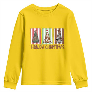 Howdy Christmas Youth Sweatshirt Funny Western Xmas Tree Rodeo Fan Gift TS12 Daisy Print Your Wear