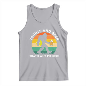 Funny Bigfoot Tennis Player Beer Lover Tank Top That Is Why I Am Here TS12 Athletic Heather Print Your Wear