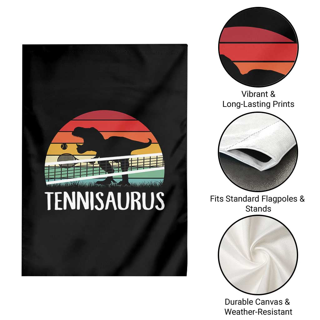 Funny Dinosaur Tennis Player Gift Garden Flag Tennisaurus TS12 Print Your Wear