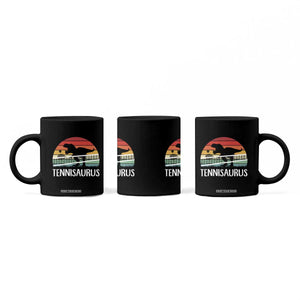 Funny Dinosaur Tennis Player Gift Coffee Mug Tennisaurus TS12 Print Your Wear