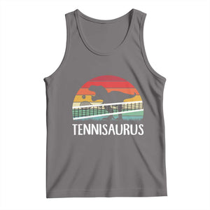 Funny Dinosaur Tennis Player Gift Tank Top Tennisaurus TS12 Deep Heather Print Your Wear