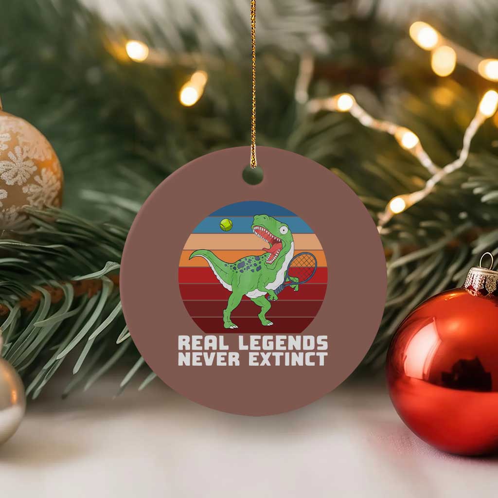 Retro Dinosaur Tennis Player Ceramic Ornament Real Legends Never Extinct TS12 1pc Mocha Print Your Wear
