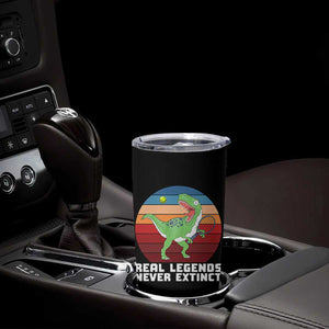 Retro Dinosaur Tennis Player Tumbler Cup Real Legends Never Extinct TS12 Print Your Wear