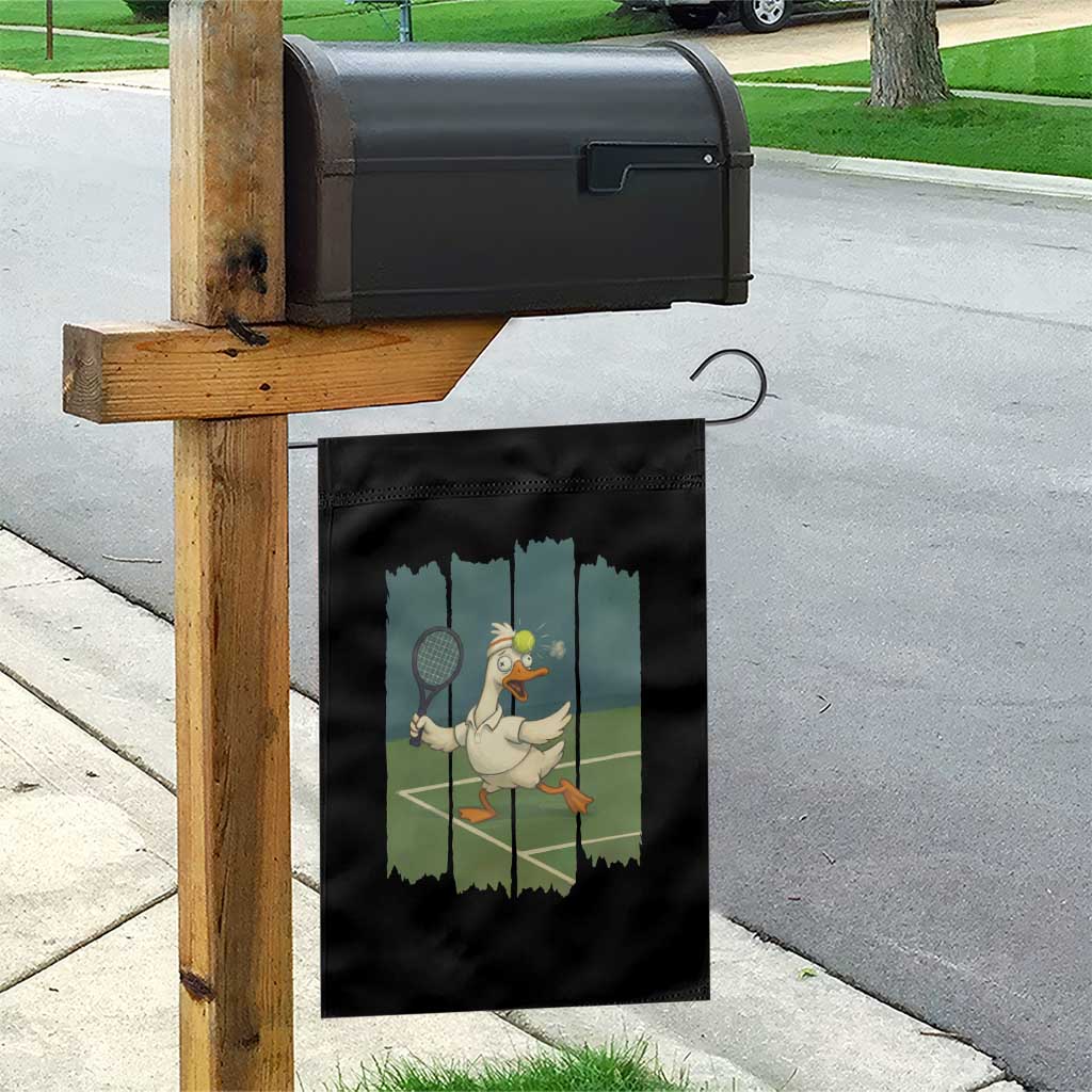 Silly Goose Playing Tennis Garden Flag Funny Bird Getting Hit By Ball TS12 Print Your Wear