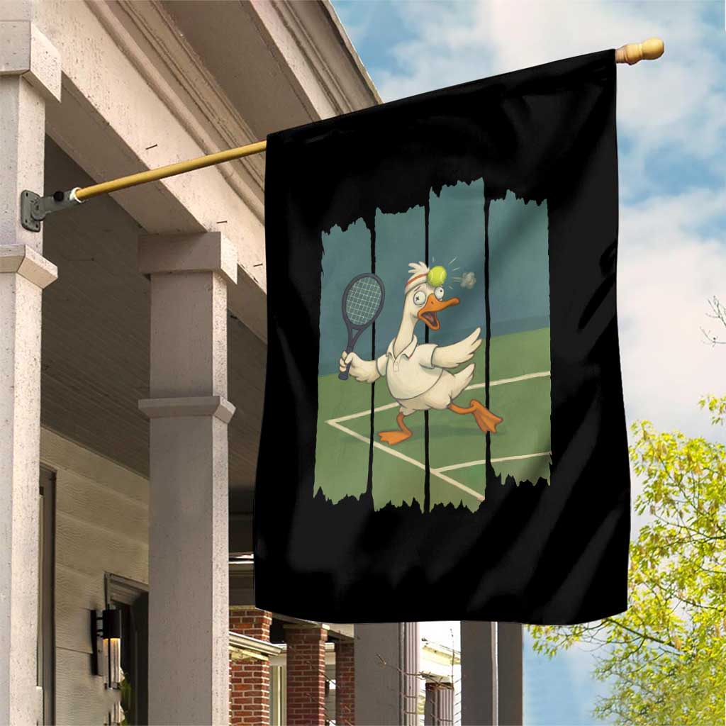 Silly Goose Playing Tennis Garden Flag Funny Bird Getting Hit By Ball TS12 Print Your Wear