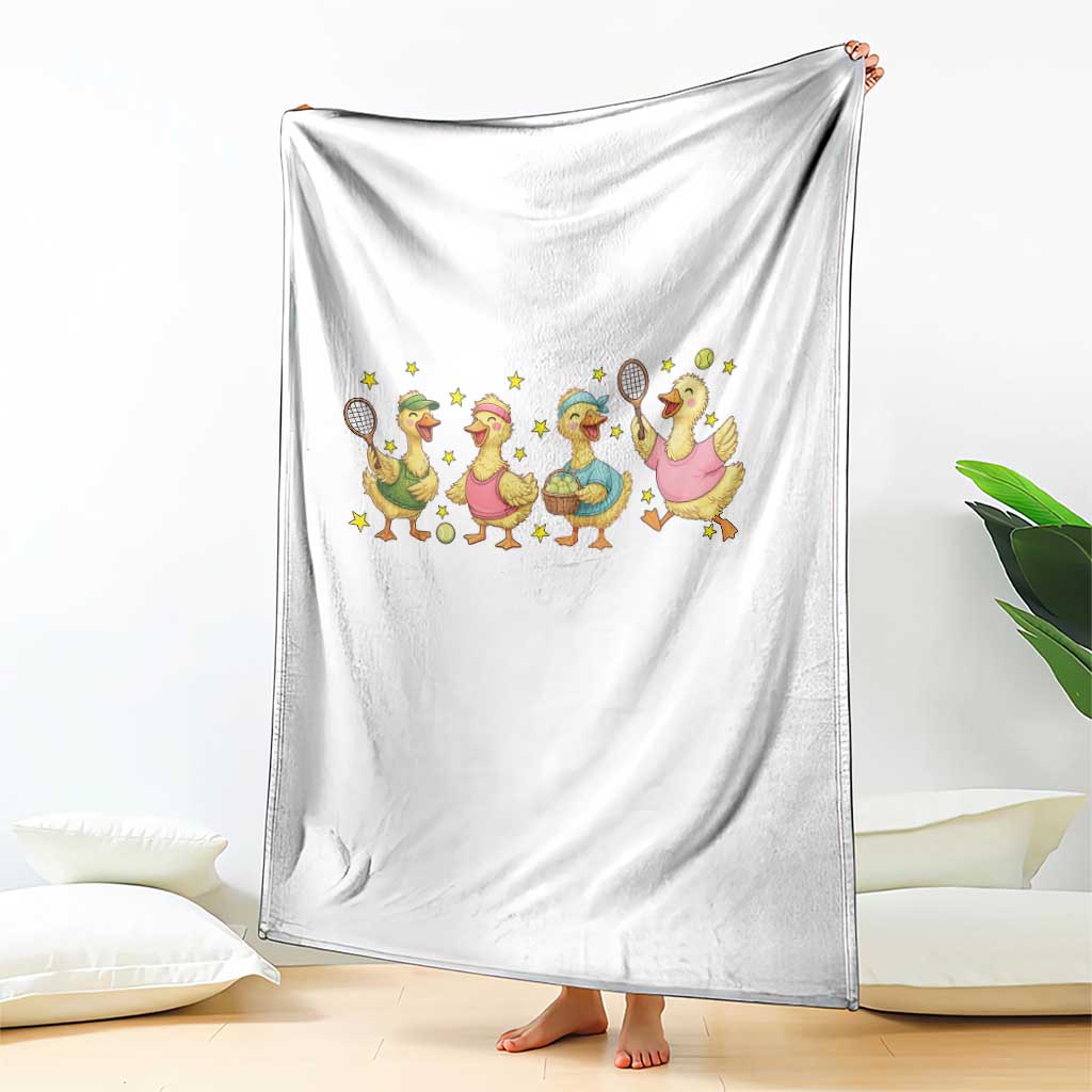 Funny Duck Playing Tennis Throw Blanket Farm Animal Lover TS12 Print Your Wear
