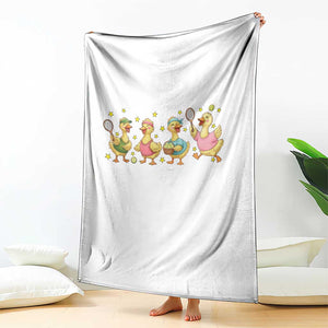 Funny Duck Playing Tennis Throw Blanket Farm Animal Lover TS12 Print Your Wear