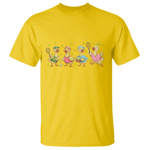 Funny Duck Playing Tennis T Shirt Farm Animal Lover TS12 Daisy Print Your Wear