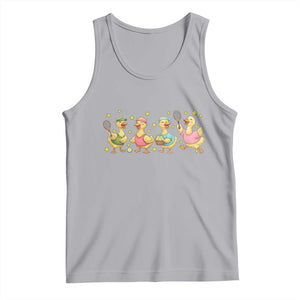 Funny Duck Playing Tennis Tank Top Farm Animal Lover TS12 Athletic Heather Print Your Wear