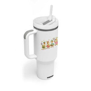 Funny Duck Playing Tennis Tumbler With Handle Farm Animal Lover TS12 Print Your Wear