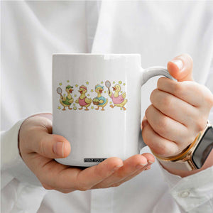 Funny Duck Playing Tennis Coffee Mug Farm Animal Lover TS12 Print Your Wear