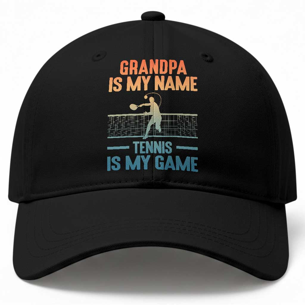 Funny Grandpa Tennis Quote Baseball Cap Tennis Is My Game TS12 Print Your Wear